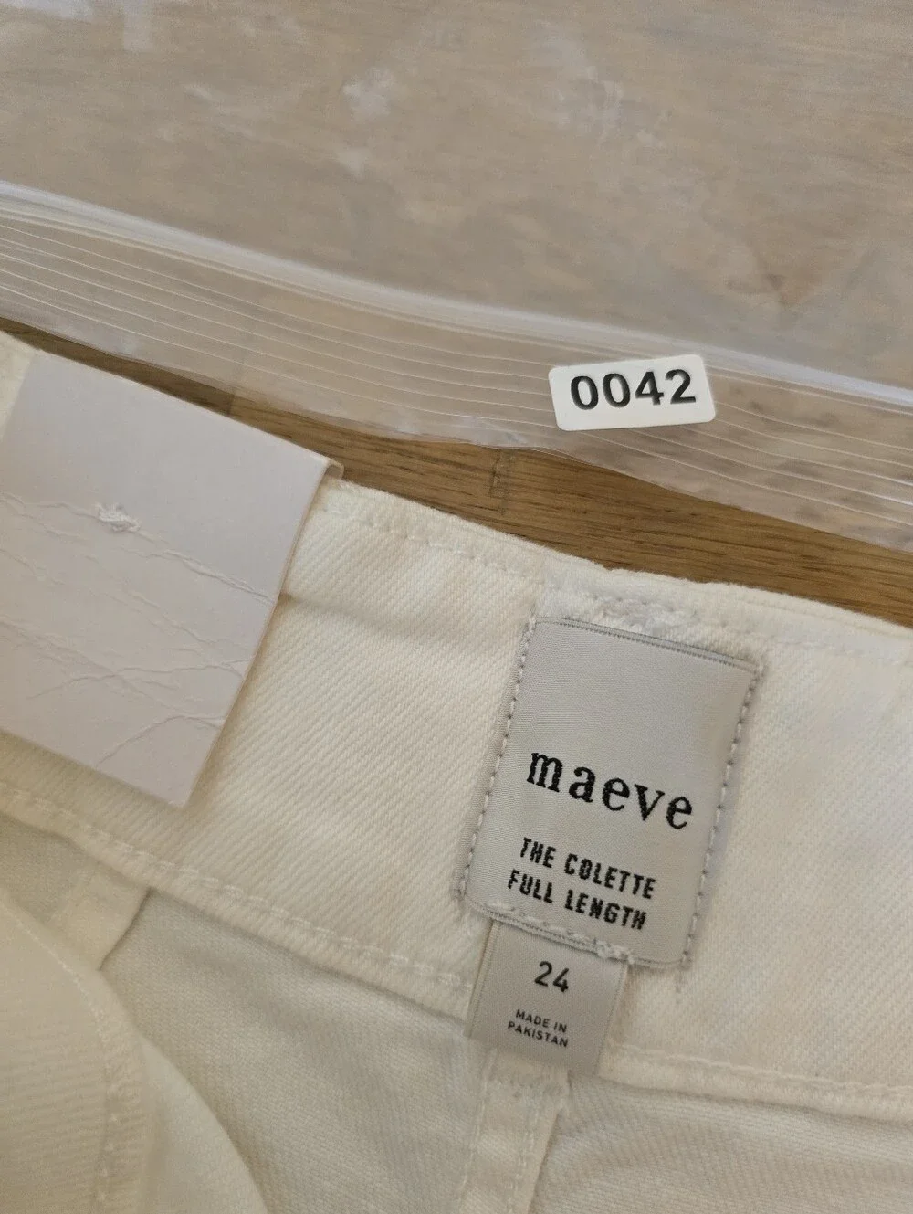 Anthropologie Maeve The Colette Full Length Wide-Leg Jeans White Size 24 Denim